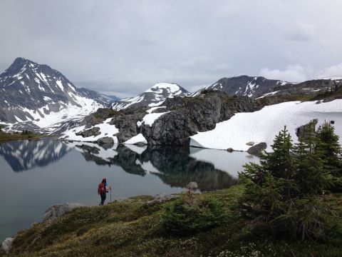 One of many pristine alpine lakes