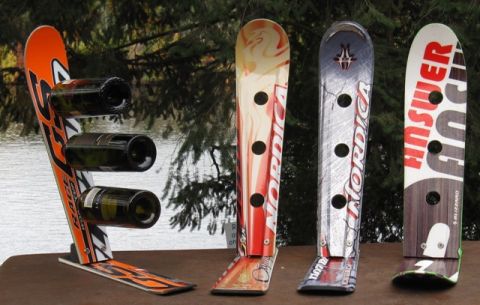 Ski or Snowboard Wine Rack