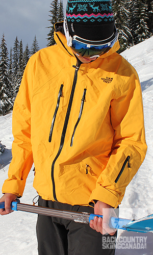north face yellow ski jacket