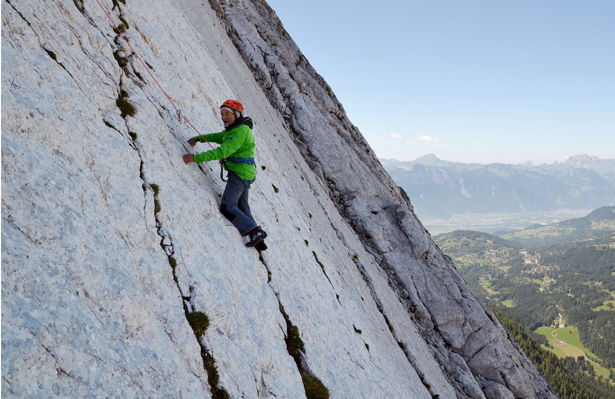 Marcel Remy, age 94,  climbs NW face of Miroir de l'Argentine