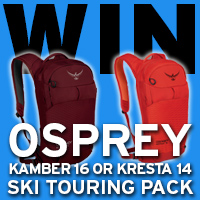 WIN an Osprey Kamber 16 or Osprey Kresta 14 Backpack