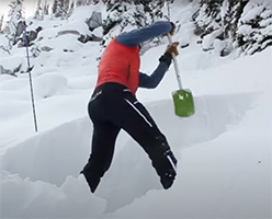 How To Dig A Snow Pit - VIDEO